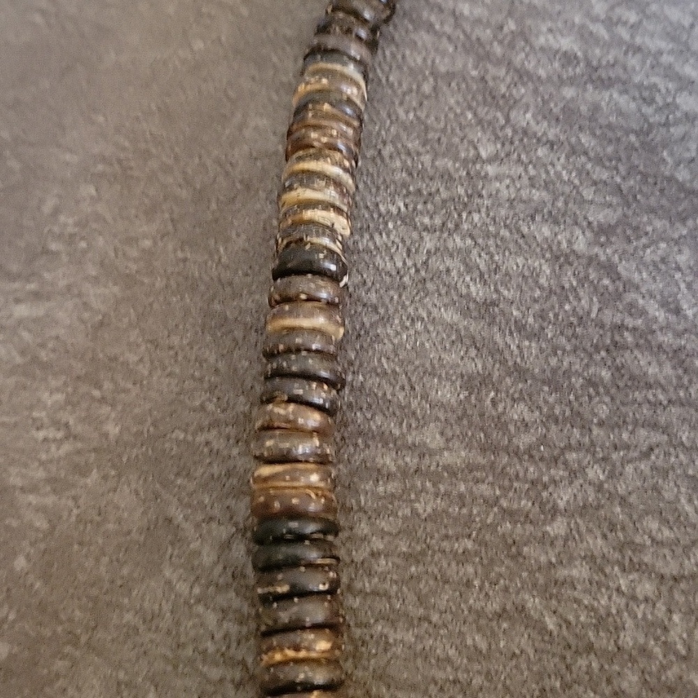 Vtg Horn Wood Beaded Tribal Warrior Avant Garde Festival Unisex Necklace - Picture 6 of 9